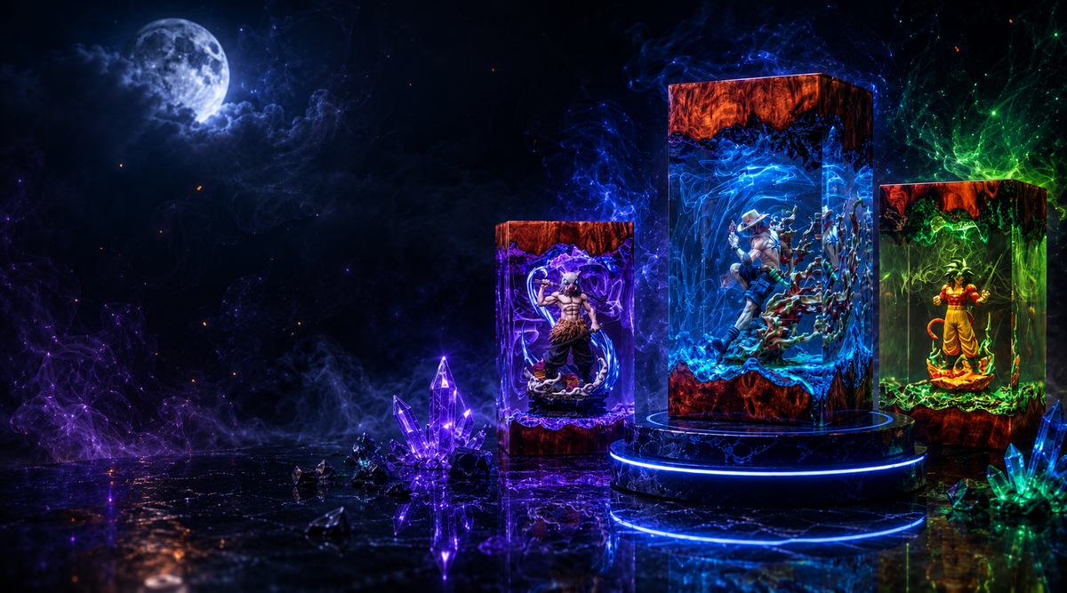 Handcrafted Epoxy Resin lamp