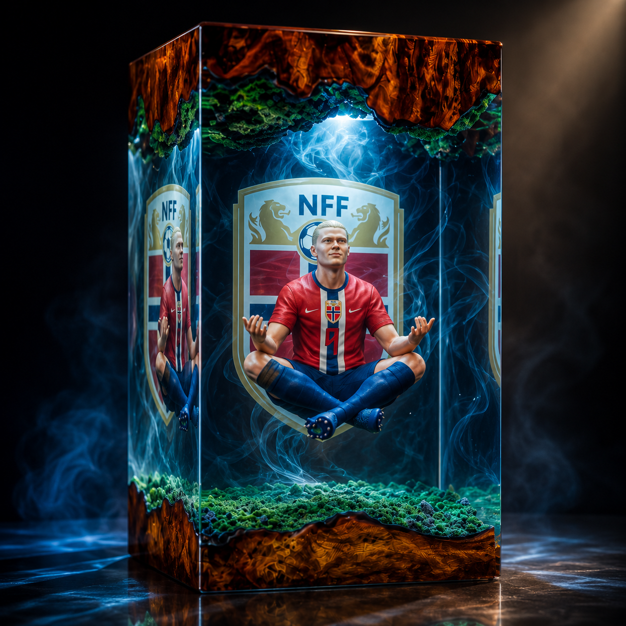 Norway Number 9 Striker Resin Lamp – National Football Team Epoxy LED Night Light & Soccer Collectible