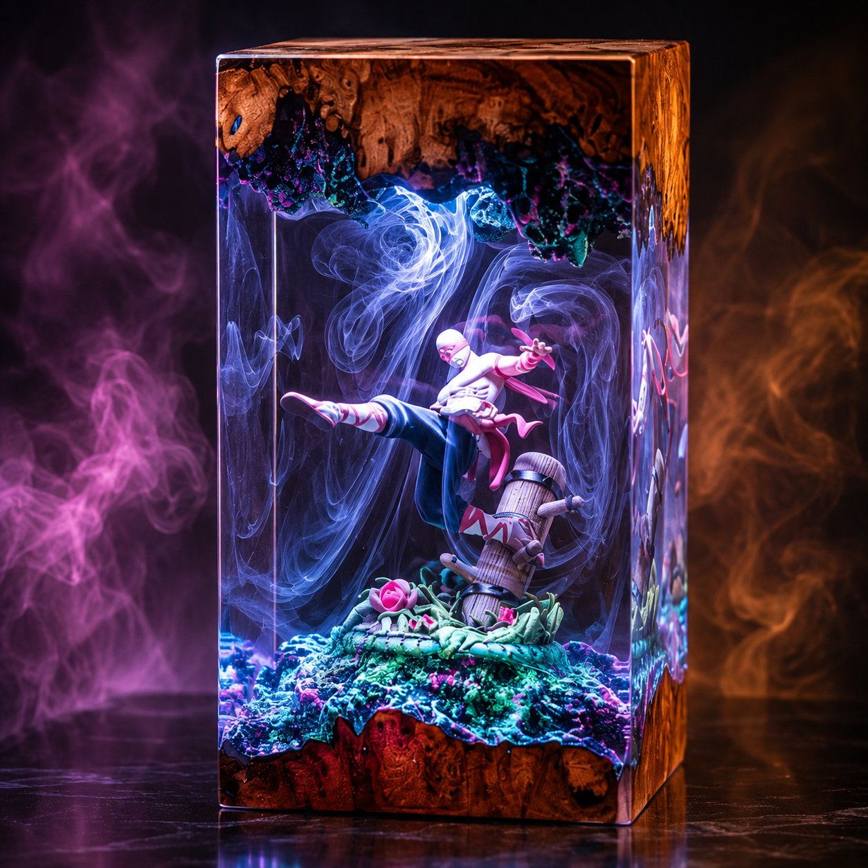Lee Sin Resin Lamp – League of Legends Blind Monk Epoxy LED Gaming Night Light & Collectible Diorama