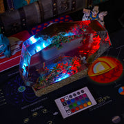 Underwater Coral Reef Epoxy Resin Lamp – Whale Shark, Sea Turtle & Diver Ocean Diorama