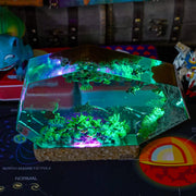 Underwater Coral Reef Epoxy Resin Lamp – Whale Shark, Sea Turtle & Diver Ocean Diorama