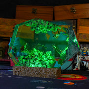 Underwater Coral Reef Epoxy Resin Lamp – Whale Shark, Sea Turtle & Diver Ocean Diorama