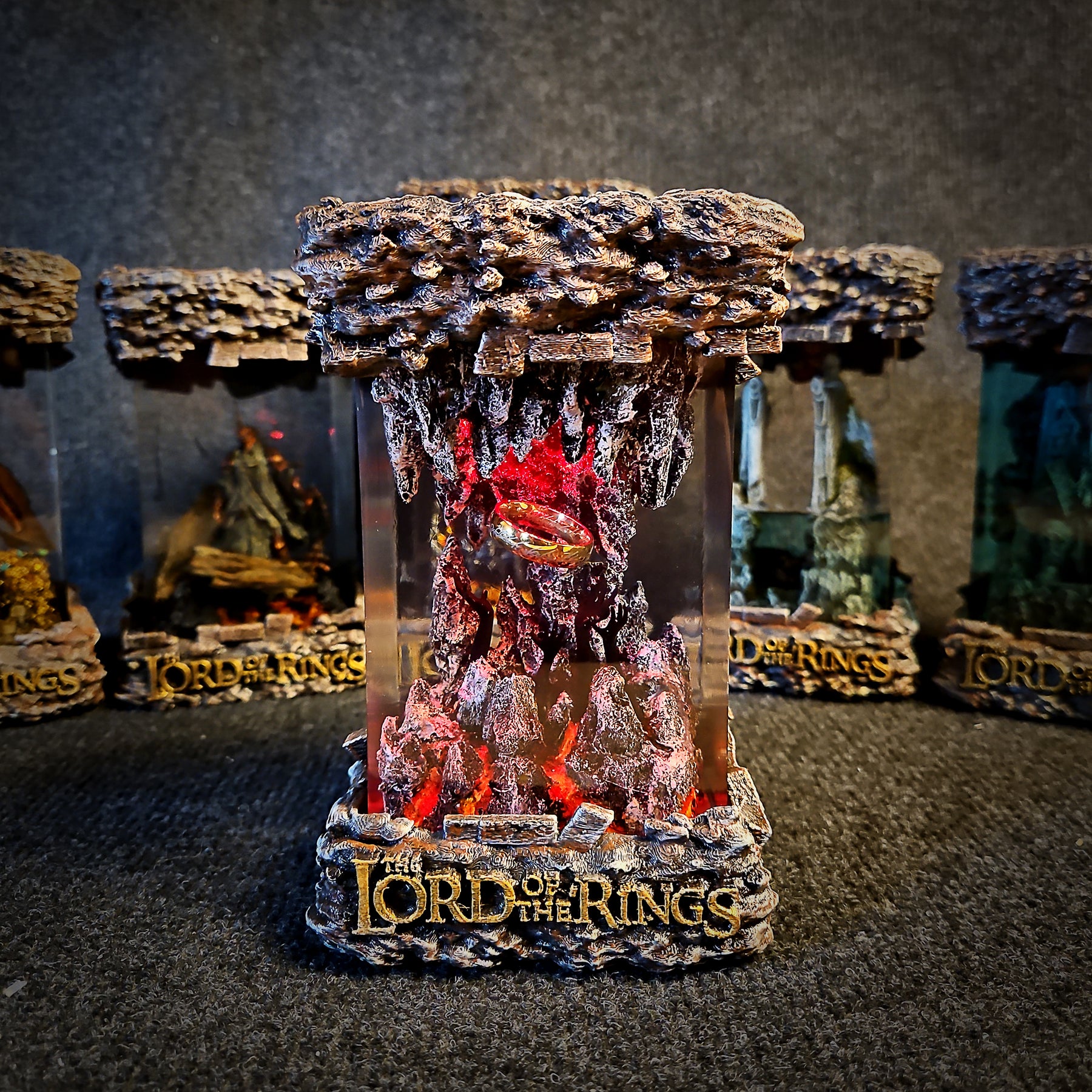 The One Ring Epoxy Resin Lamp – Lord of the Rings Mount Doom Diorama Light