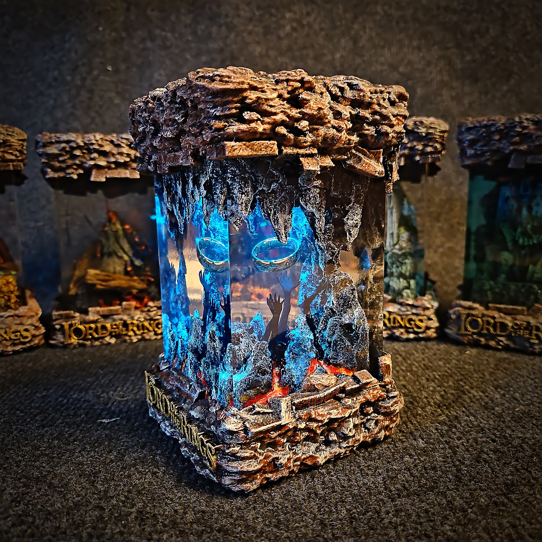 The One Ring Epoxy Resin Lamp – Lord of the Rings Mount Doom Diorama Light