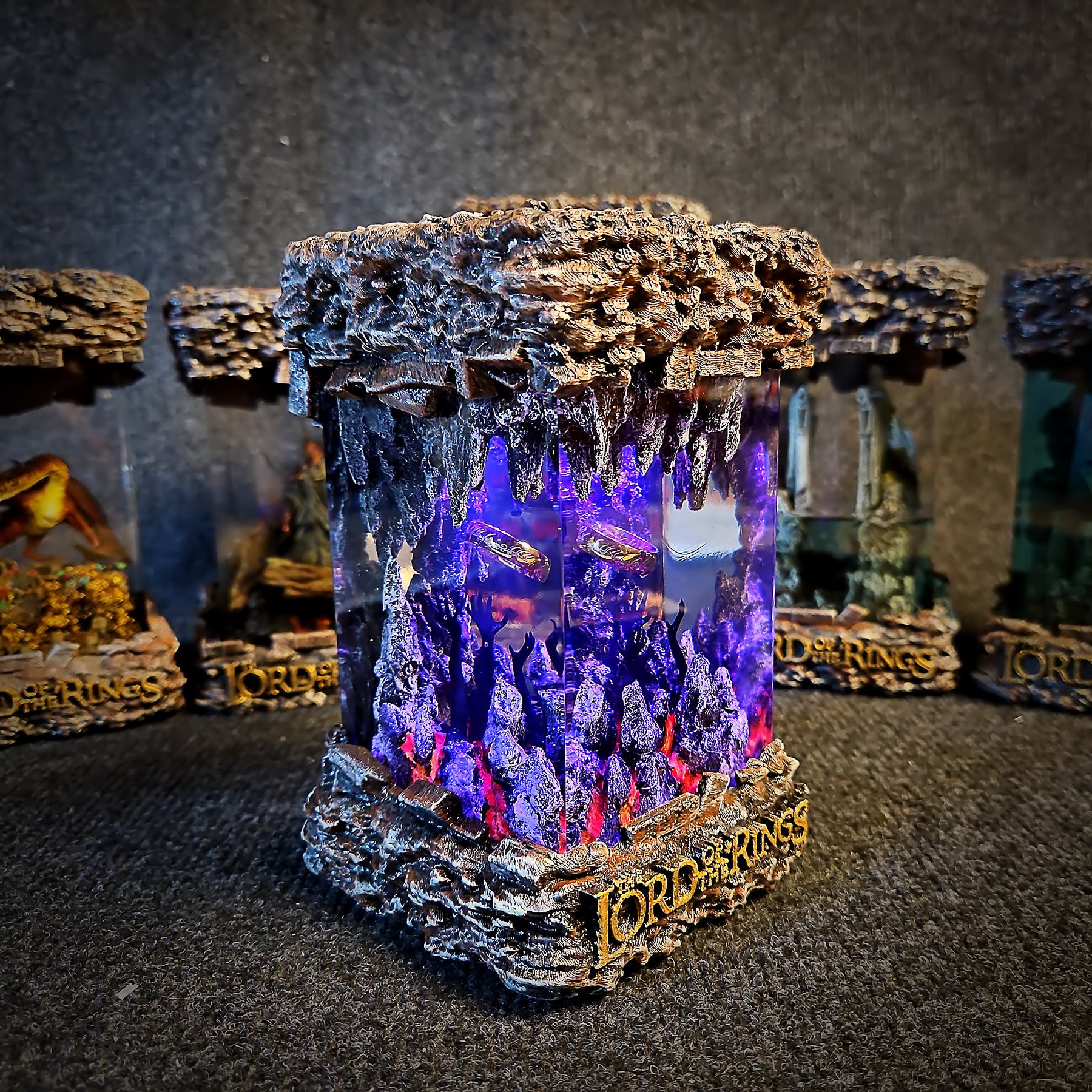 The One Ring Epoxy Resin Lamp – Lord of the Rings Mount Doom Diorama Light