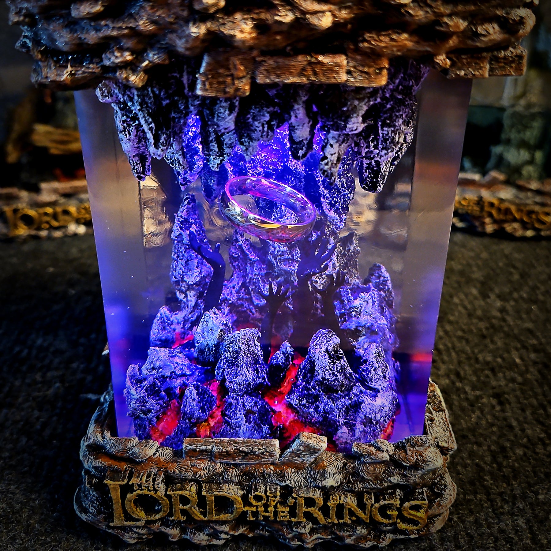 The One Ring Epoxy Resin Lamp – Lord of the Rings Mount Doom Diorama Light