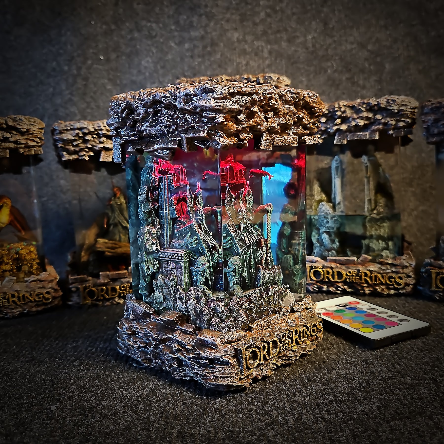 The Lord of the Rings Dwarf Epoxy Resin Lamp – Erebor Dwarven Warrior Diorama Light