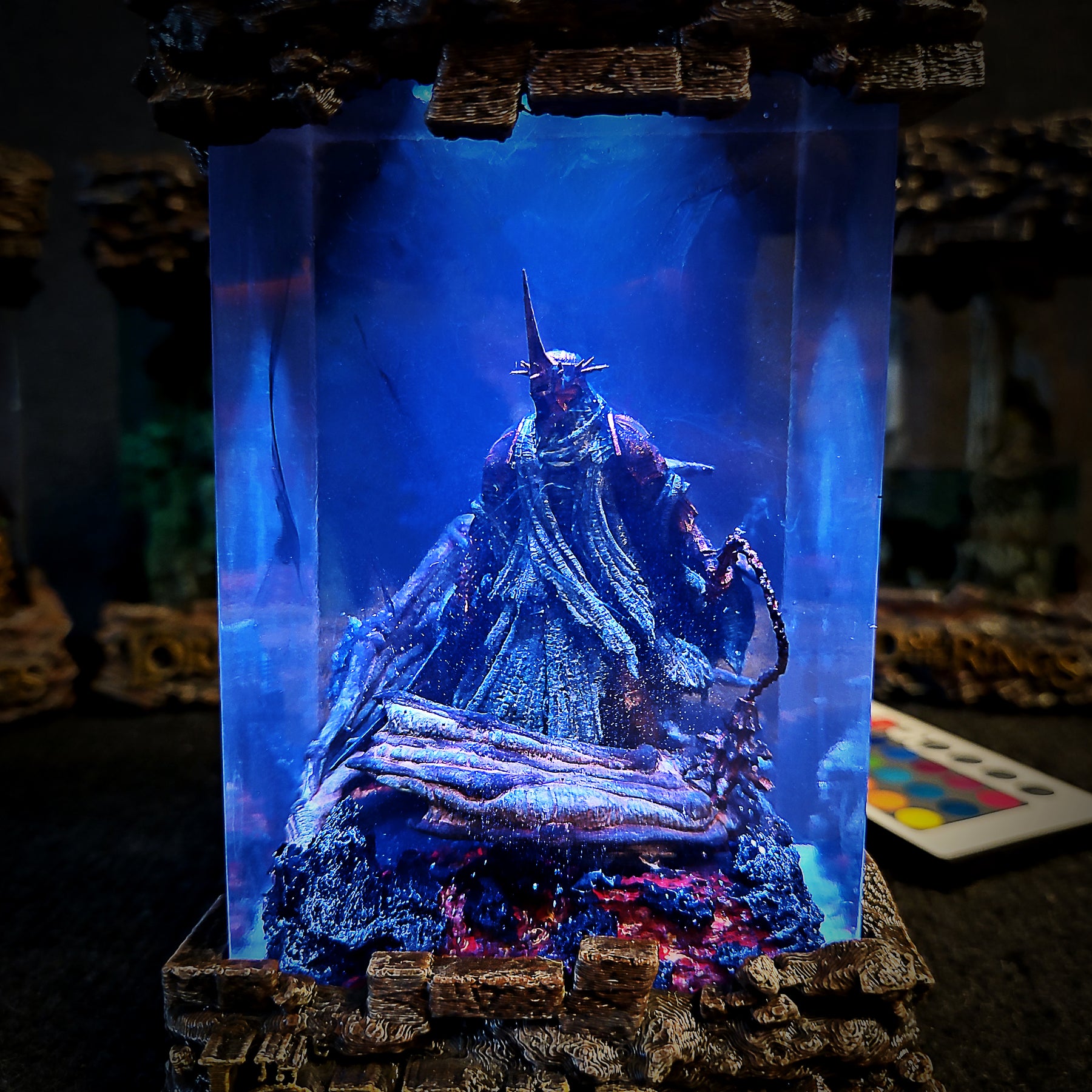 Witch-king of Angmar Lord of the Rings Epoxy Resin Lamp – LOTR Nazgûl LED Diorama