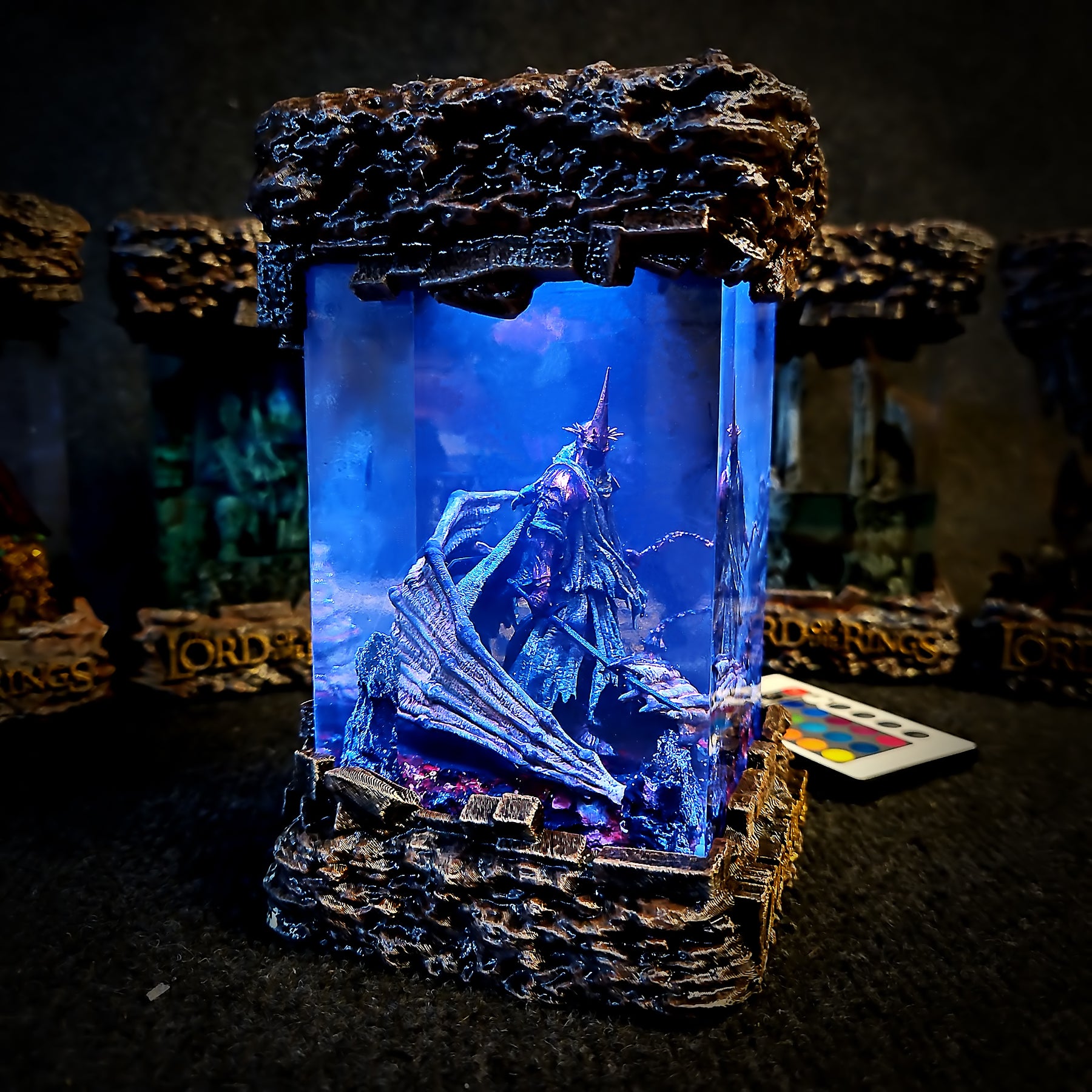 Witch-king of Angmar Lord of the Rings Epoxy Resin Lamp – LOTR Nazgûl LED Diorama