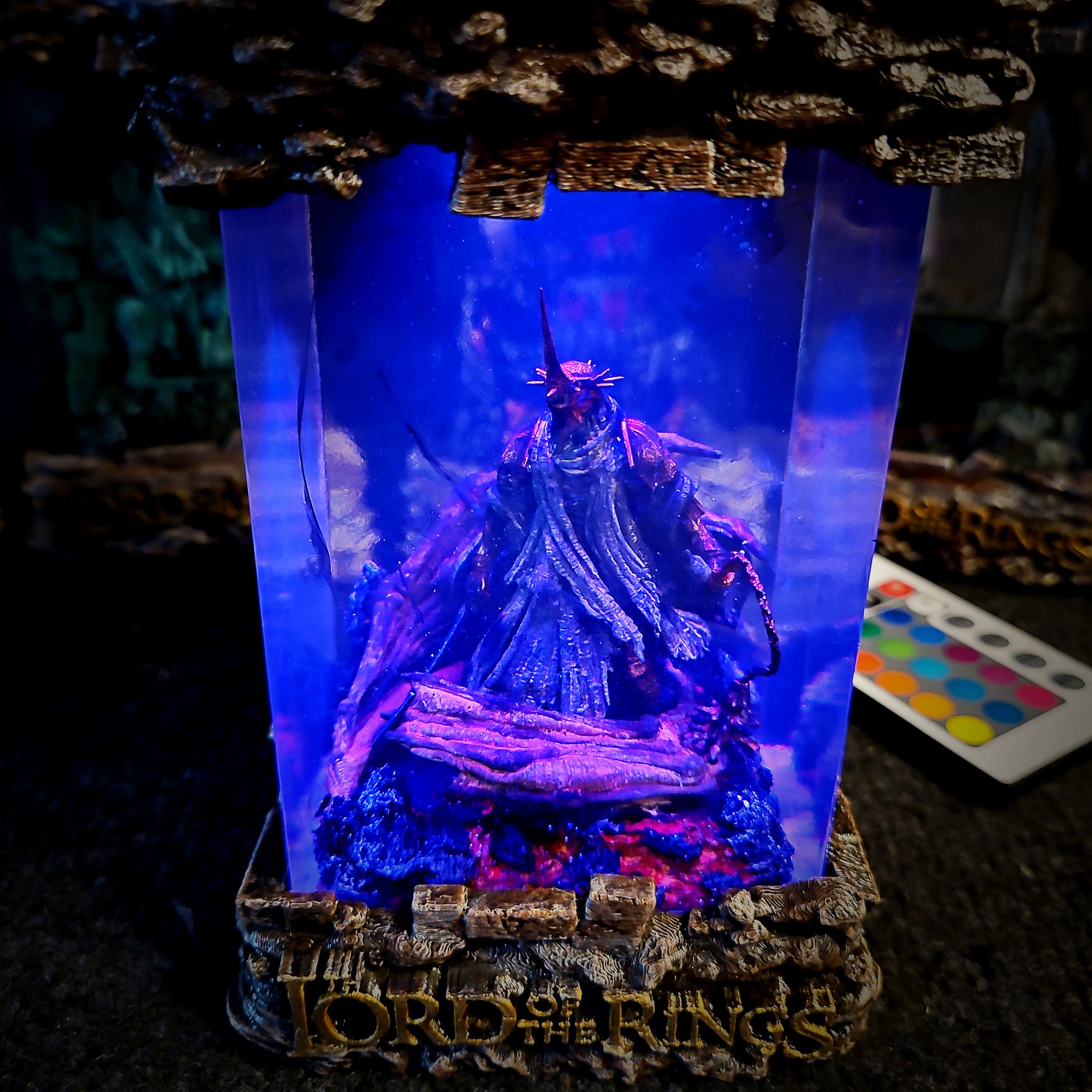 Witch-king of Angmar Lord of the Rings Epoxy Resin Lamp – LOTR Nazgûl LED Diorama