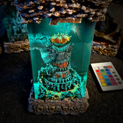 Smaug Lord of the Rings Epoxy Resin Lamp – Dragon Hoard LED Diorama Light