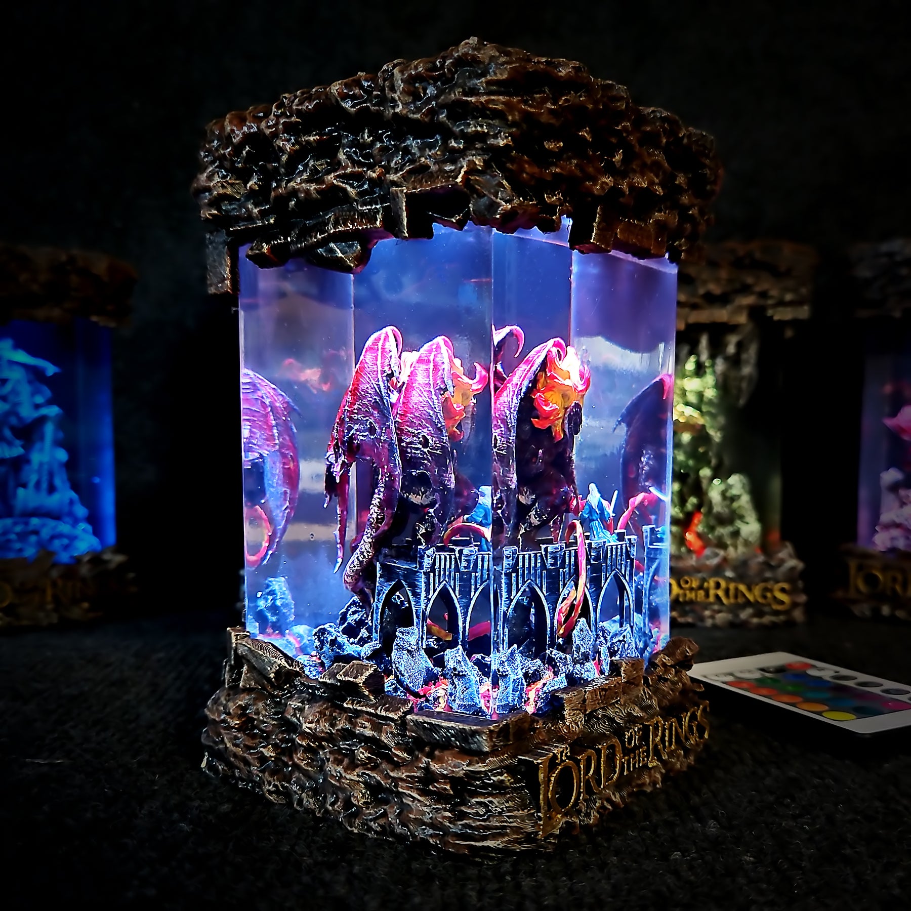 Balrog vs Gandalf Epoxy Resin Lamp – Lord of the Rings Bridge of Khazad-dûm Diorama