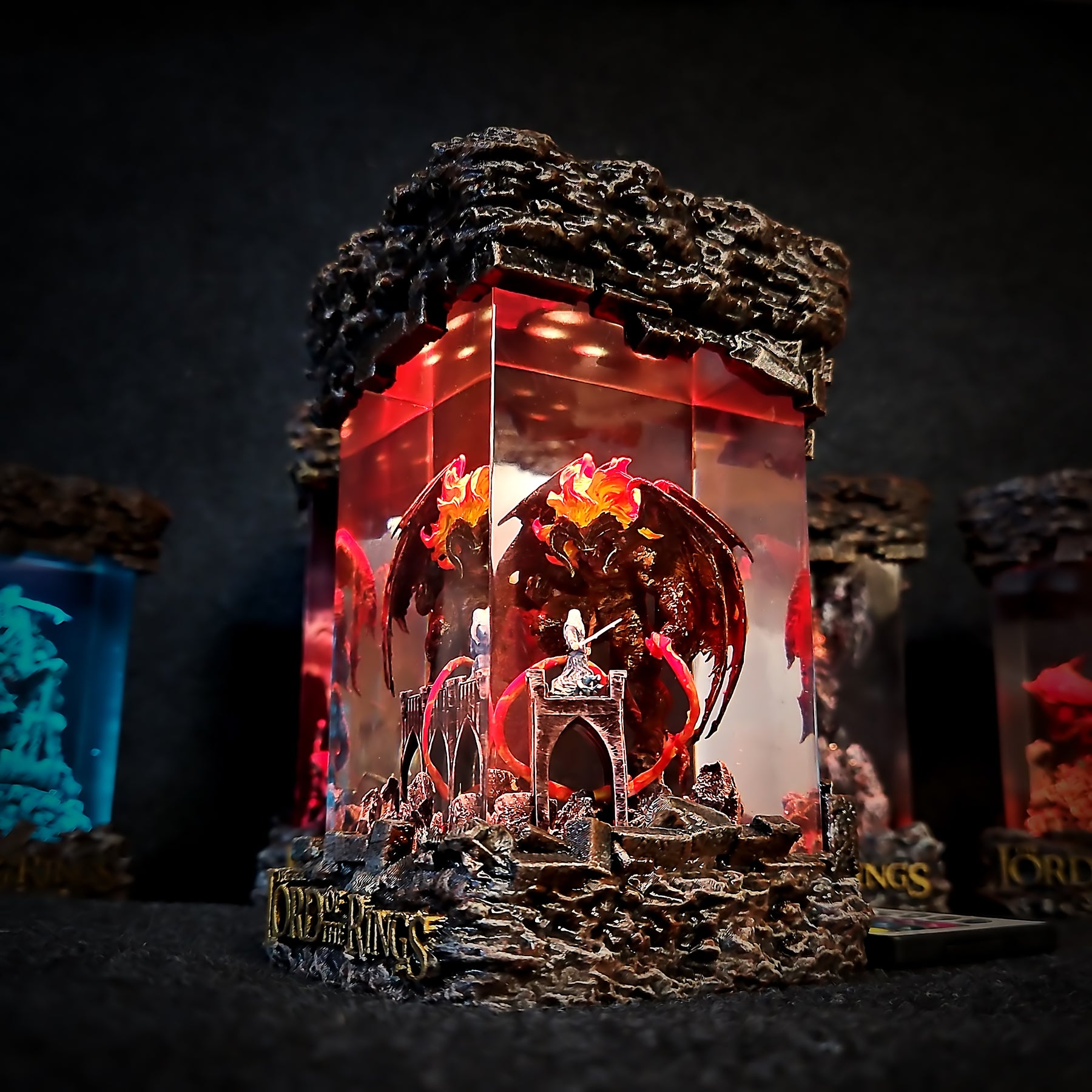 Balrog vs Gandalf Epoxy Resin Lamp – Lord of the Rings Bridge of Khazad-dûm Diorama