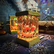 Cute Axolotl Epoxy Resin Lamp – Underwater Aquarium Diorama Night Light