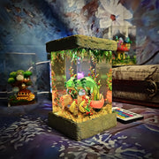 Cute Axolotl Resin Lamp – Kawaii Aquatic Salamander Terrarium Night Light