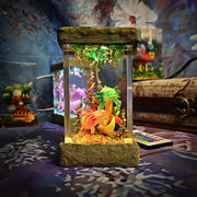 Cute Axolotl Resin Lamp – Kawaii Aquatic Salamander Terrarium Night Light