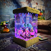 Cute Axolotl Resin Lamp – Kawaii Aquatic Salamander Terrarium Night Light