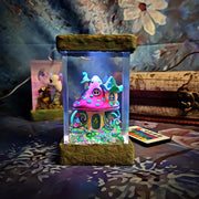 Magical Mushroom Cottage Resin Lamp – Fairy Forest Fantasy Night Light