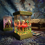 Magical Mushroom Cottage Resin Lamp – Fairy Forest Fantasy Night Light