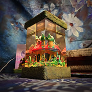 Magical Mushroom Cottage Resin Lamp – Fairy Forest Fantasy Night Light