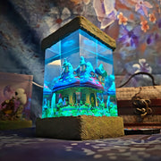 Magical Mushroom Cottage Resin Lamp – Fairy Forest Fantasy Night Light