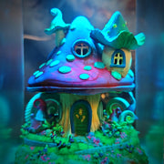 Magical Mushroom Cottage Resin Lamp – Fairy Forest Fantasy Night Light