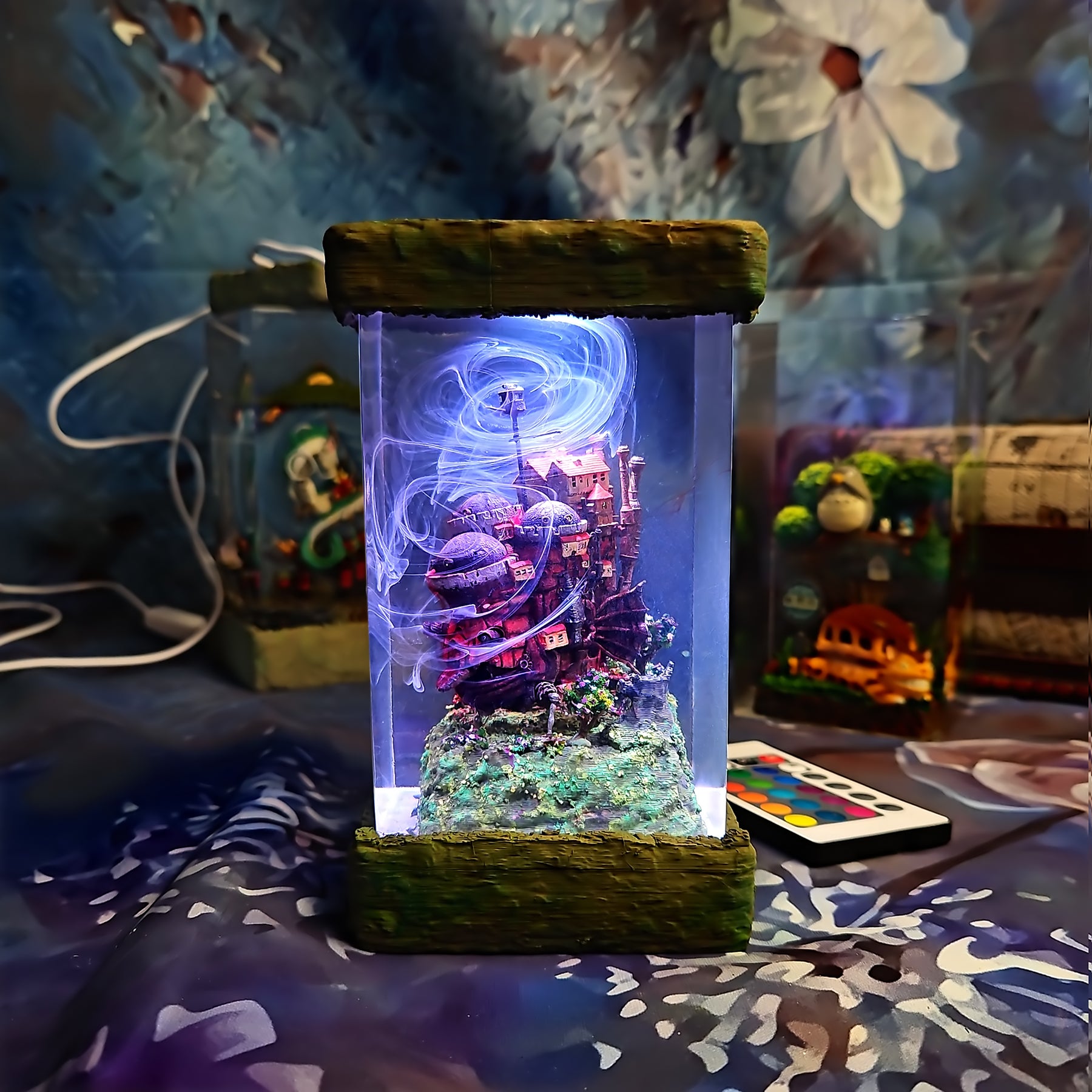 Howl’s Moving Castle Epoxy Resin Lamp – Studio Ghibli Fantasy LED Diorama Light