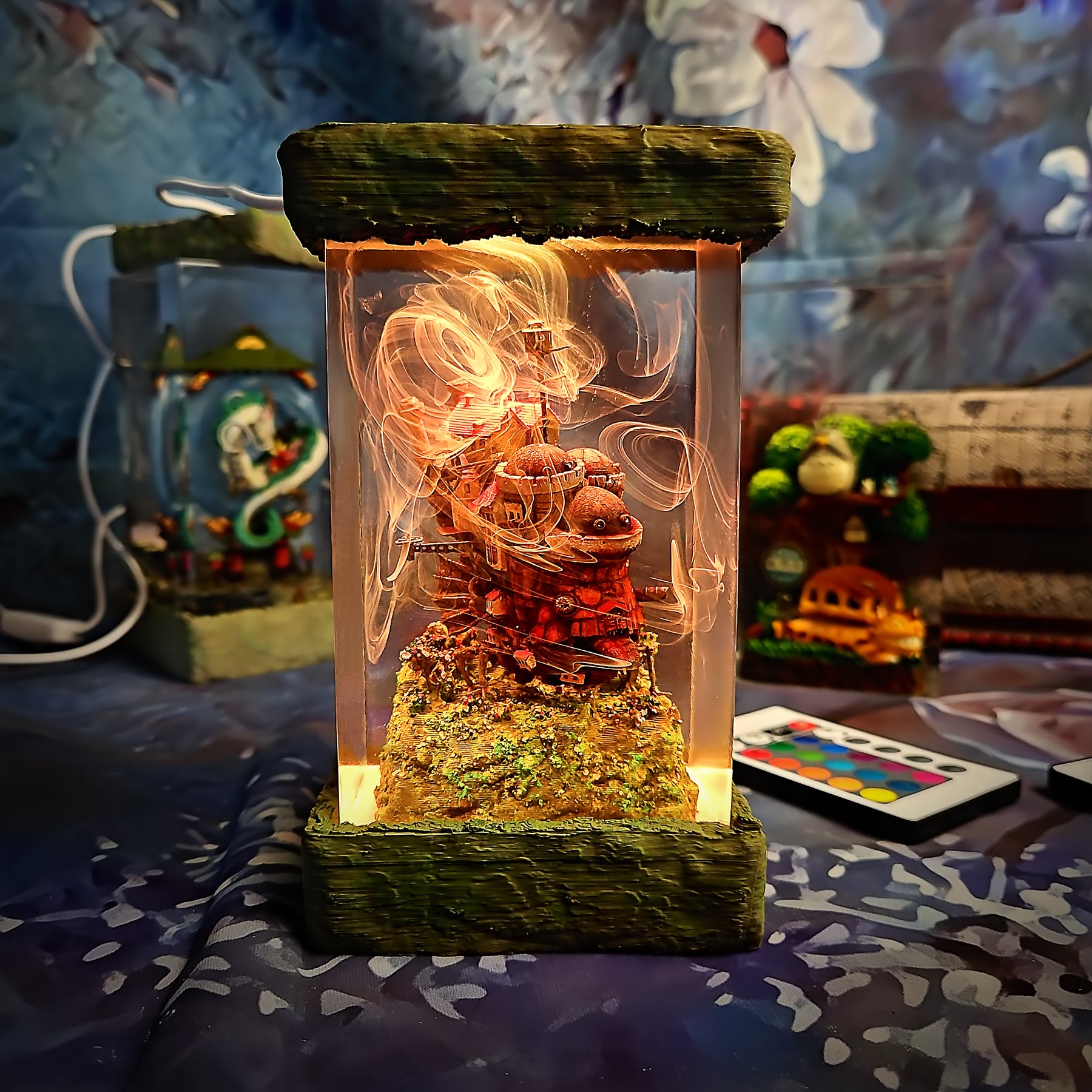 Howl’s Moving Castle Epoxy Resin Lamp – Studio Ghibli Fantasy LED Diorama Light
