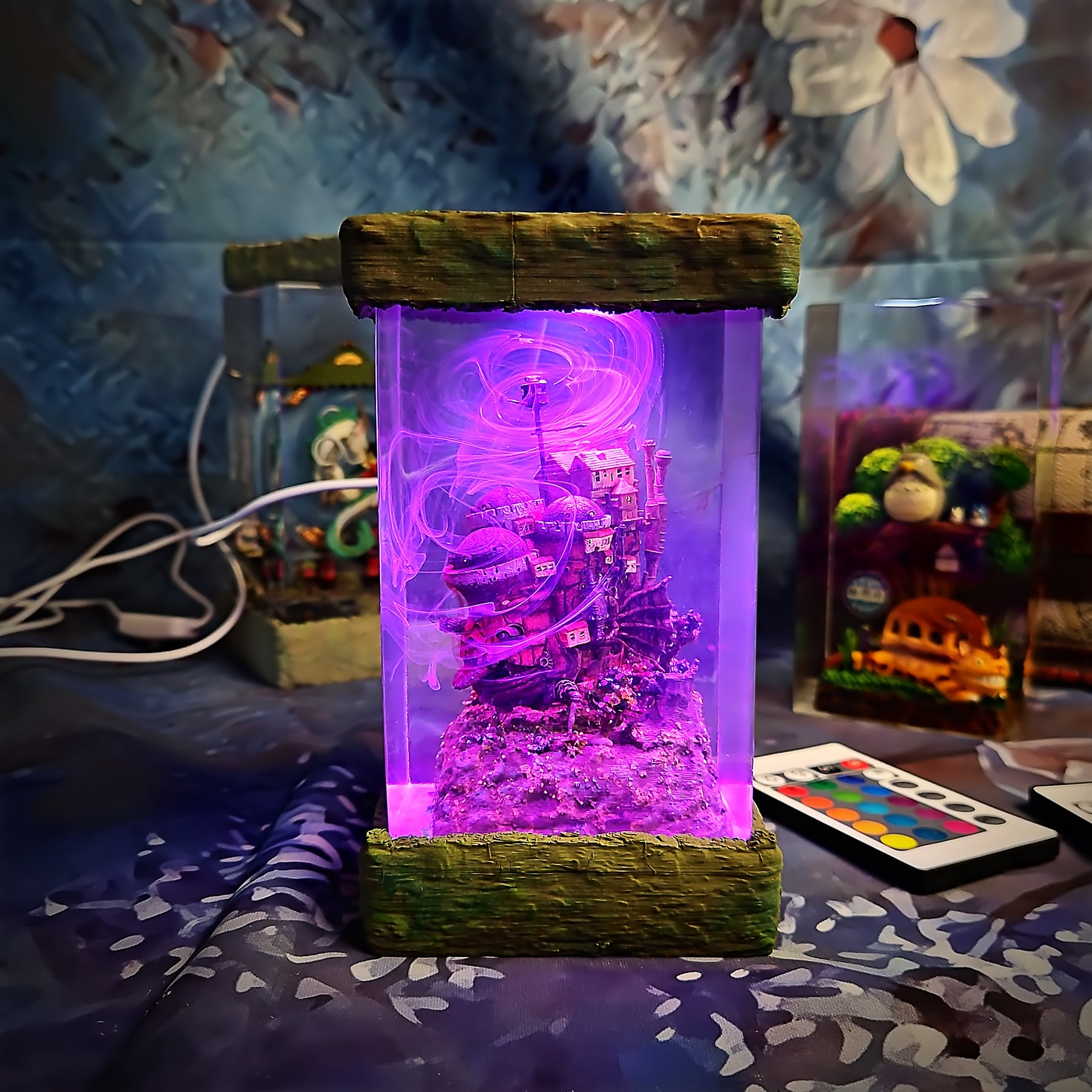 Howl’s Moving Castle Epoxy Resin Lamp – Studio Ghibli Fantasy LED Diorama Light