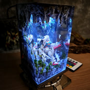 Gundam RX-78-2 Epoxy Resin Lamp – Mobile Suit RGB LED Diorama Night Light
