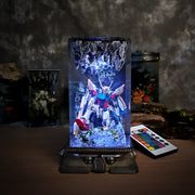 Gundam Epoxy Resin Lamp – Mobile Suit Mecha Anime Diorama Night Light