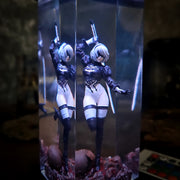 2B NieR:Automata Epoxy Resin Lamp – YoRHa Android RGB LED Diorama Light