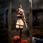 2B NieR:Automata Epoxy Resin Lamp – YoRHa Android RGB LED Diorama Light