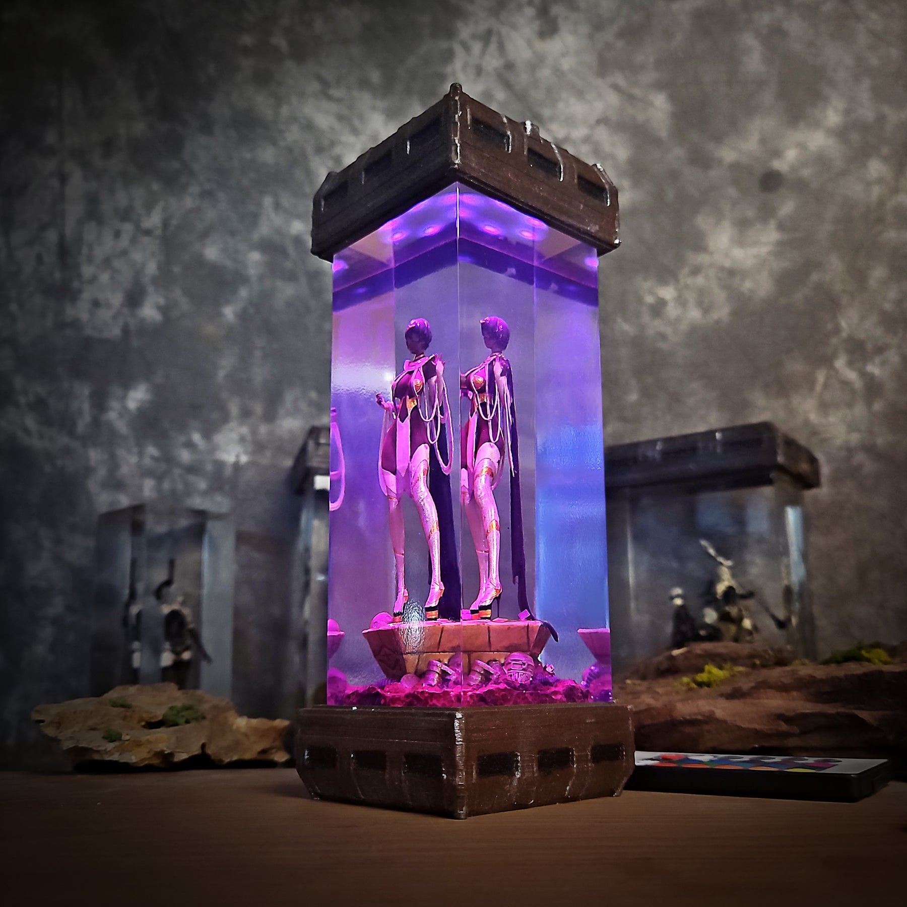 P2 NieR:Automata Epoxy Resin Lamp – YoRHa Android RGB LED Diorama Light