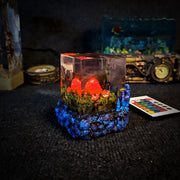Halloween Pumpkin Epoxy Resin Lamp – Glowing Jack-o’-Lantern Spooky Night Light