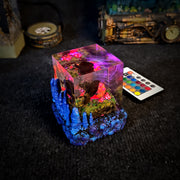 Halloween Pumpkin Epoxy Resin Lamp – Glowing Jack-o’-Lantern Spooky Night Light