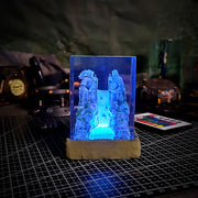 Naruto Valley of the End Epoxy Resin Lamp – Madara & Hashirama LED Diorama Light
