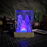 Naruto Valley of the End Epoxy Resin Lamp – Madara & Hashirama LED Diorama Light