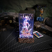 Zeus Epoxy Resin Lamp – Greek God of Thunder LED Resin Diorama Night Light