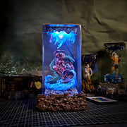 Hercules vs Hydra Epoxy Resin Lamp – Greek Mythology Battle Diorama Light