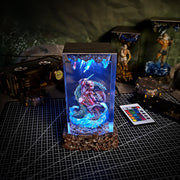 Hercules vs Hydra Epoxy Resin Lamp – Greek Mythology Battle Diorama Light