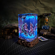 Hercules vs Hydra Epoxy Resin Lamp – Greek Mythology Battle Diorama Light