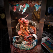 Hercules vs Hydra Epoxy Resin Lamp – Greek Mythology Battle Diorama Light