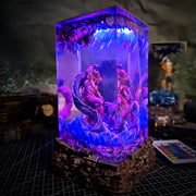 Hercules vs Hydra Epoxy Resin Lamp – Greek Mythology Battle Diorama Light