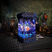 Hollow Knight Pumpkin Knight Epoxy Resin Lamp – Dark Forest Mushroom Diorama Light