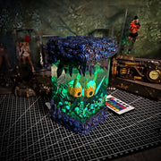 Hollow Knight Pumpkin Knight Epoxy Resin Lamp – Dark Forest Mushroom Diorama Light