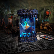 Hollow Knight Pumpkin Knight Epoxy Resin Lamp – Dark Forest Mushroom Diorama Light