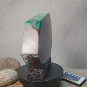 Galaxy Spaceship Resin Lamp – Space Shuttle & Satellite Cosmic Diorama Light
