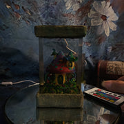 Magical Mushroom Cottage Resin Lamp – Fairy Forest Fantasy Night Light