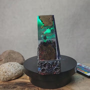 Astronaut Space Diorama Epoxy Resin Lamp – Cosmic Manta Ray Galaxy Night Light